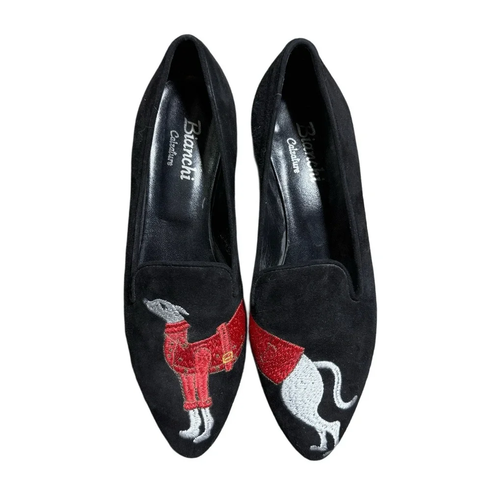 Victorio Bianchi Womens Greyhound Hound 37 Italy Vero Cuoio Loafers Shoes - Picture 2 of 8
